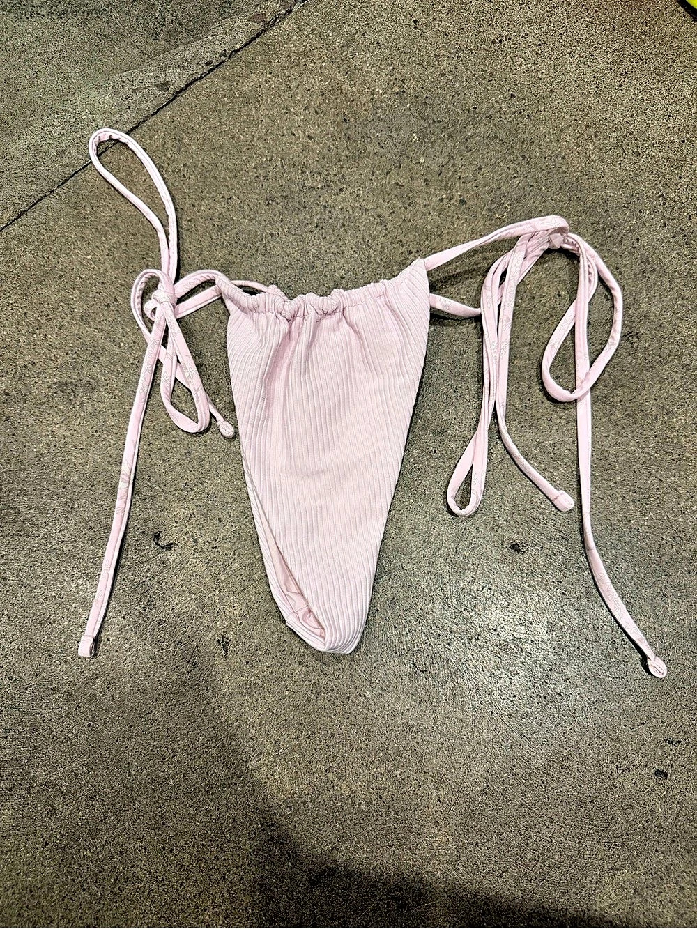 Frankies Bikinis Tia Ribbed String Bikini Bottom Set
